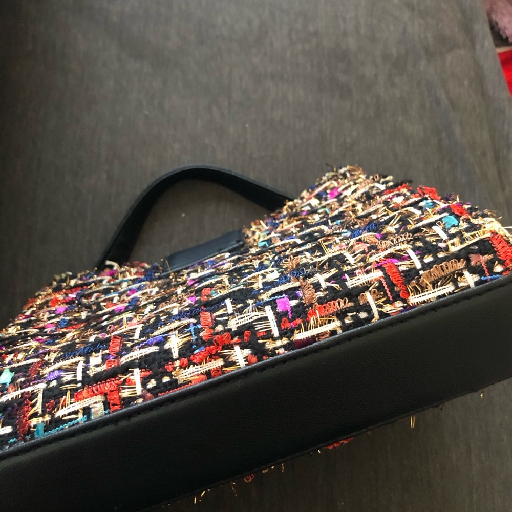 Guess Colorful Tweed Mini-Satchel Bag - Picture 3 of 5